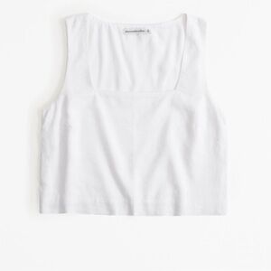 Abercrombie linen blend square neck top